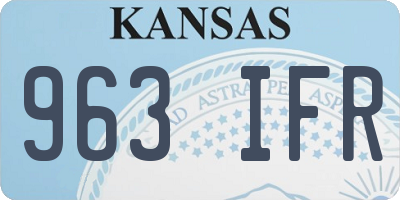 KS license plate 963IFR
