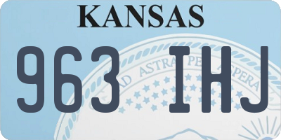 KS license plate 963IHJ