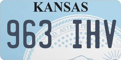 KS license plate 963IHV