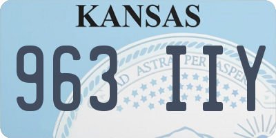 KS license plate 963IIY