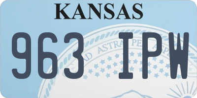 KS license plate 963IPW
