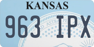 KS license plate 963IPX