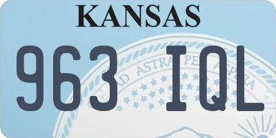 KS license plate 963IQL