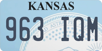 KS license plate 963IQM