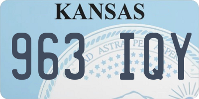 KS license plate 963IQY