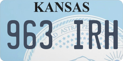 KS license plate 963IRH