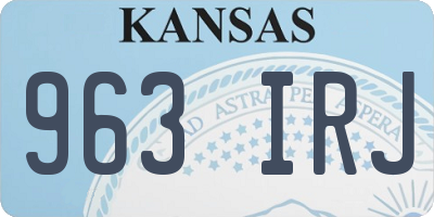 KS license plate 963IRJ