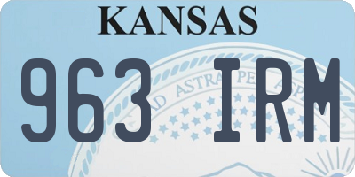 KS license plate 963IRM