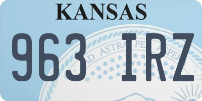 KS license plate 963IRZ