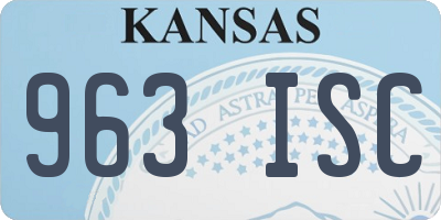 KS license plate 963ISC