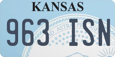 KS license plate 963ISN