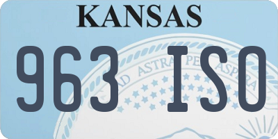 KS license plate 963ISO