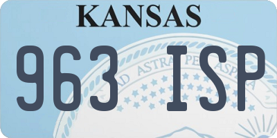 KS license plate 963ISP