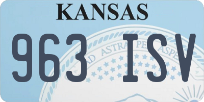 KS license plate 963ISV