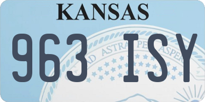 KS license plate 963ISY