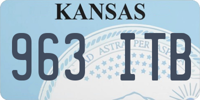 KS license plate 963ITB