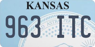 KS license plate 963ITC