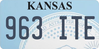 KS license plate 963ITE