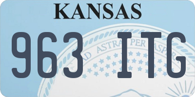 KS license plate 963ITG