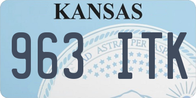 KS license plate 963ITK