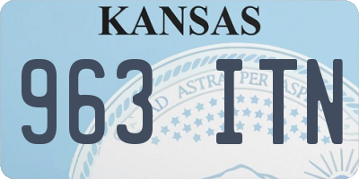 KS license plate 963ITN