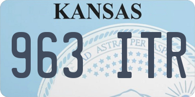 KS license plate 963ITR