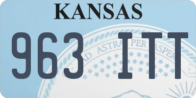 KS license plate 963ITT