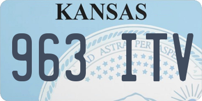 KS license plate 963ITV