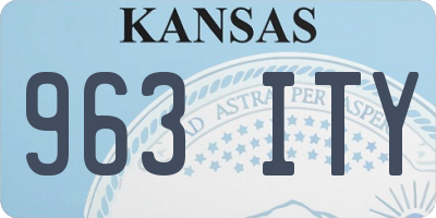 KS license plate 963ITY