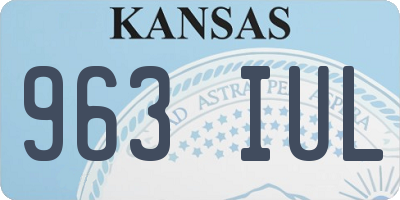 KS license plate 963IUL
