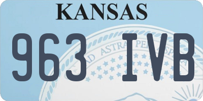 KS license plate 963IVB