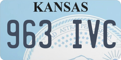 KS license plate 963IVC