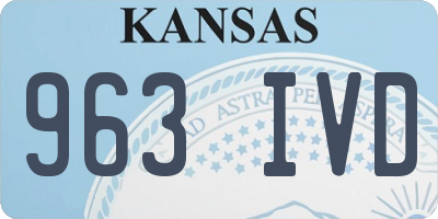 KS license plate 963IVD
