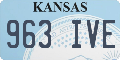 KS license plate 963IVE