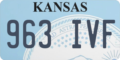 KS license plate 963IVF