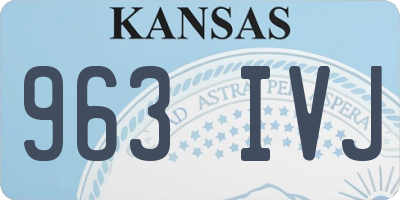 KS license plate 963IVJ