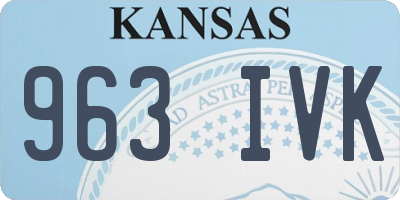 KS license plate 963IVK