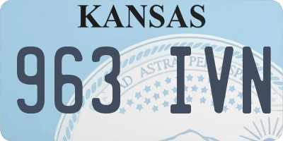 KS license plate 963IVN