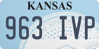 KS license plate 963IVP