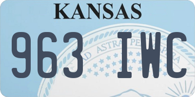 KS license plate 963IWC