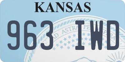 KS license plate 963IWD
