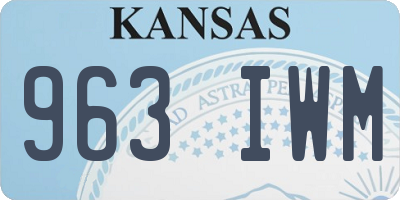 KS license plate 963IWM