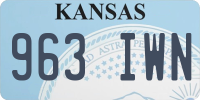 KS license plate 963IWN