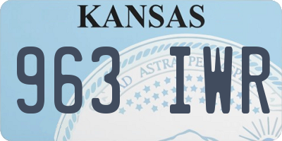KS license plate 963IWR