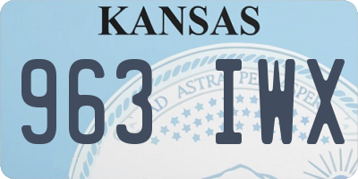 KS license plate 963IWX