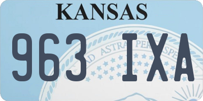 KS license plate 963IXA
