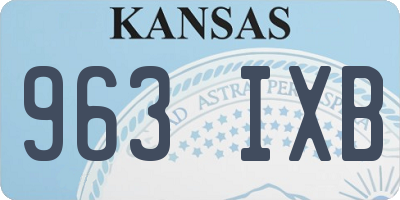 KS license plate 963IXB