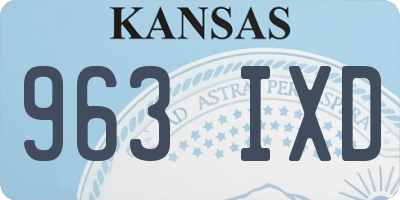 KS license plate 963IXD