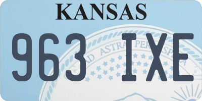 KS license plate 963IXE