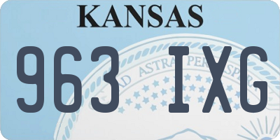 KS license plate 963IXG
